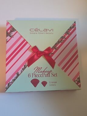 As Seen On Tik Tok And Instagram, CELAVI Pink 6-Piece Makeup Puff Set